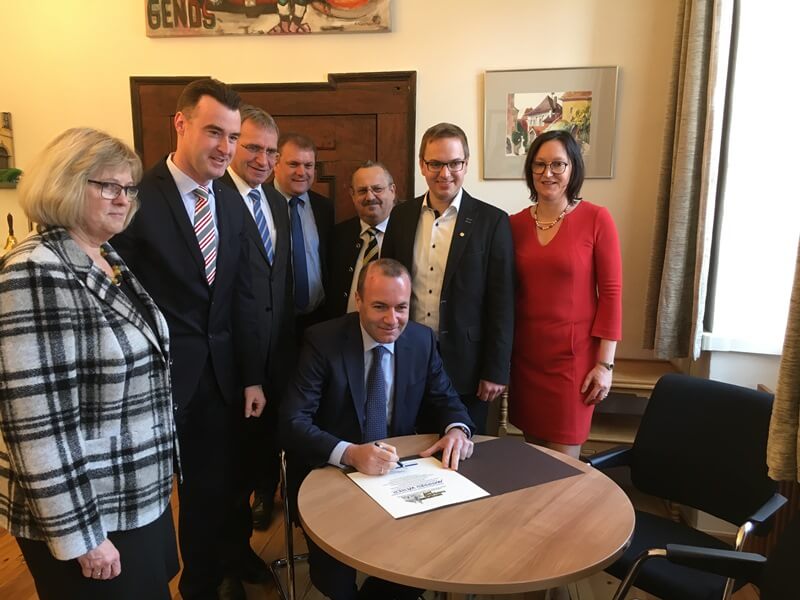 Manfred Weber beim CSU Ortsverband Eibelstadt